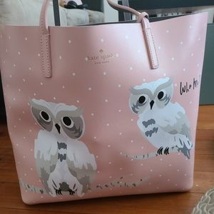 Kate Spade pink owl tote